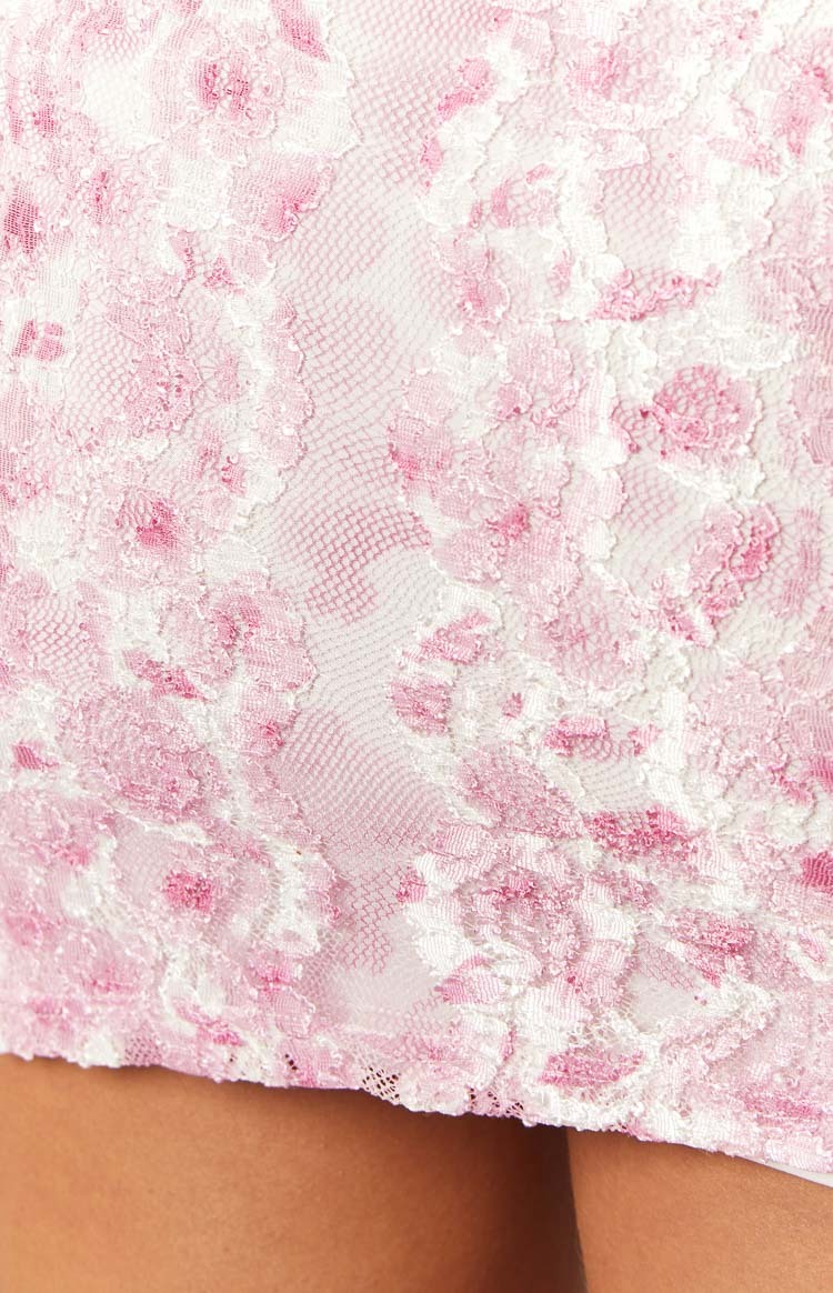 Keziah Pink Lace Mini Skirt-Vavasi.All Rights Reserved.