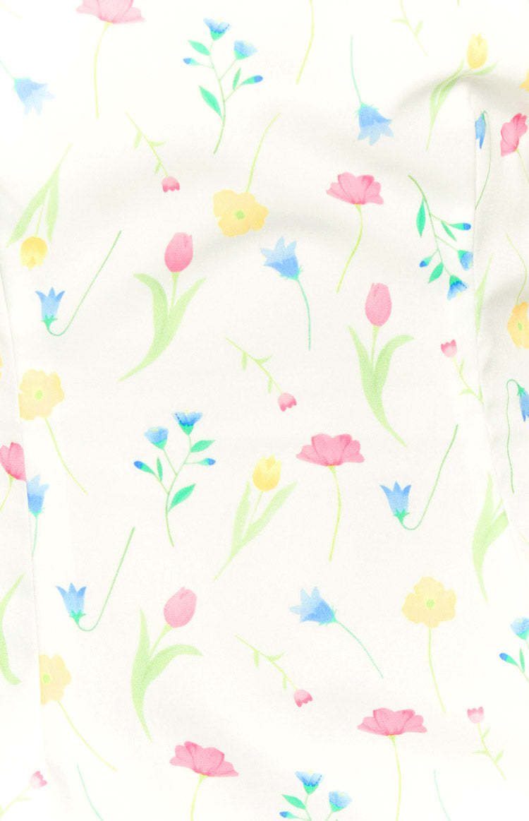 Kierra White Floral Mini Skirt-Vavasi.All Rights Reserved.