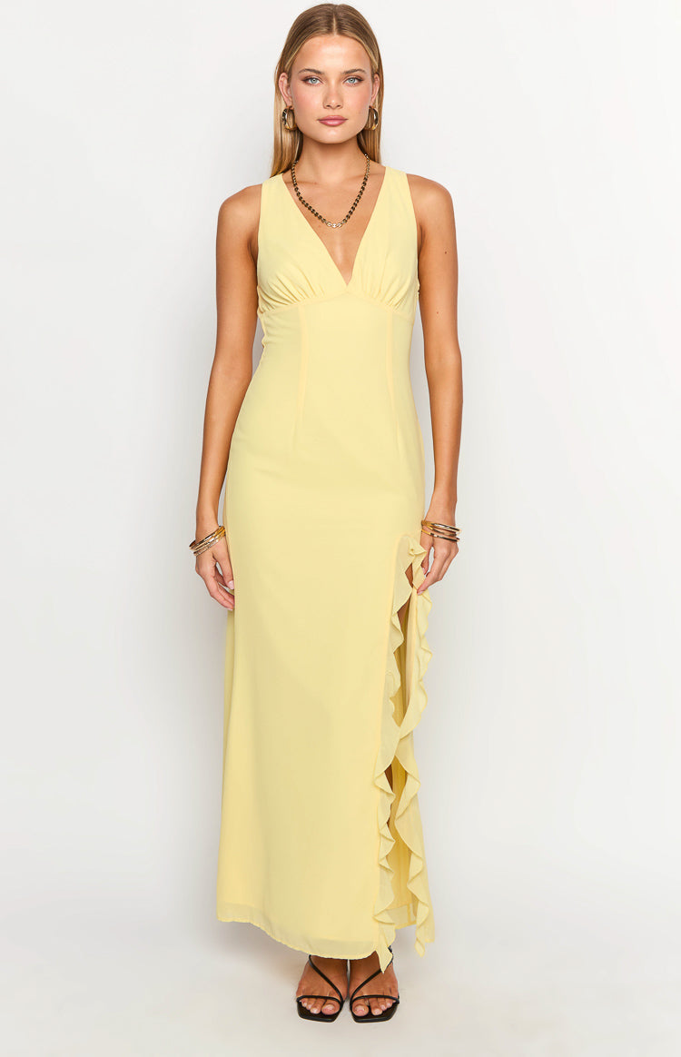 Kris Yellow Maxi Dress-Vavasi.All Rights Reserved.