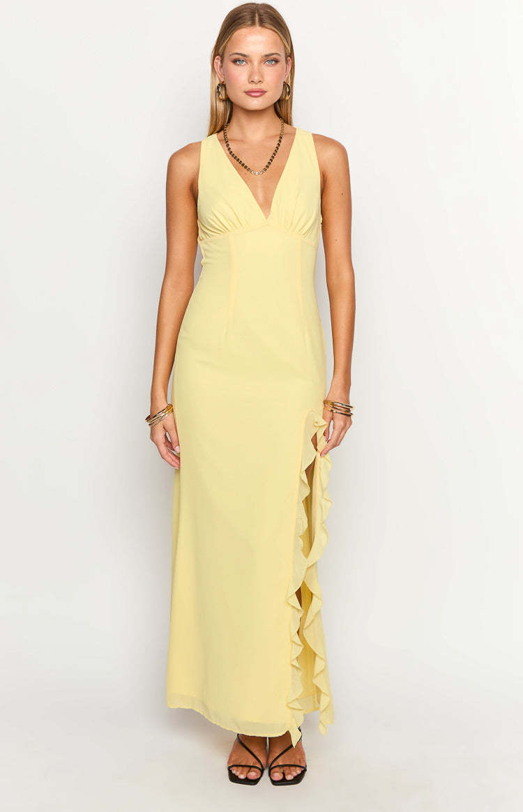 Kris Yellow Maxi Dress-Vavasi.All Rights Reserved.