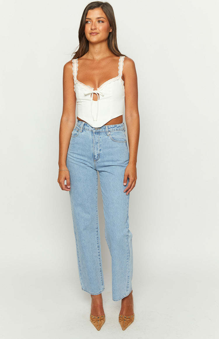 Kristin White Corset Top-Vavasi.All Rights Reserved.