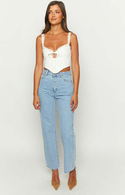 Kristin White Corset Top-Vavasi.All Rights Reserved.