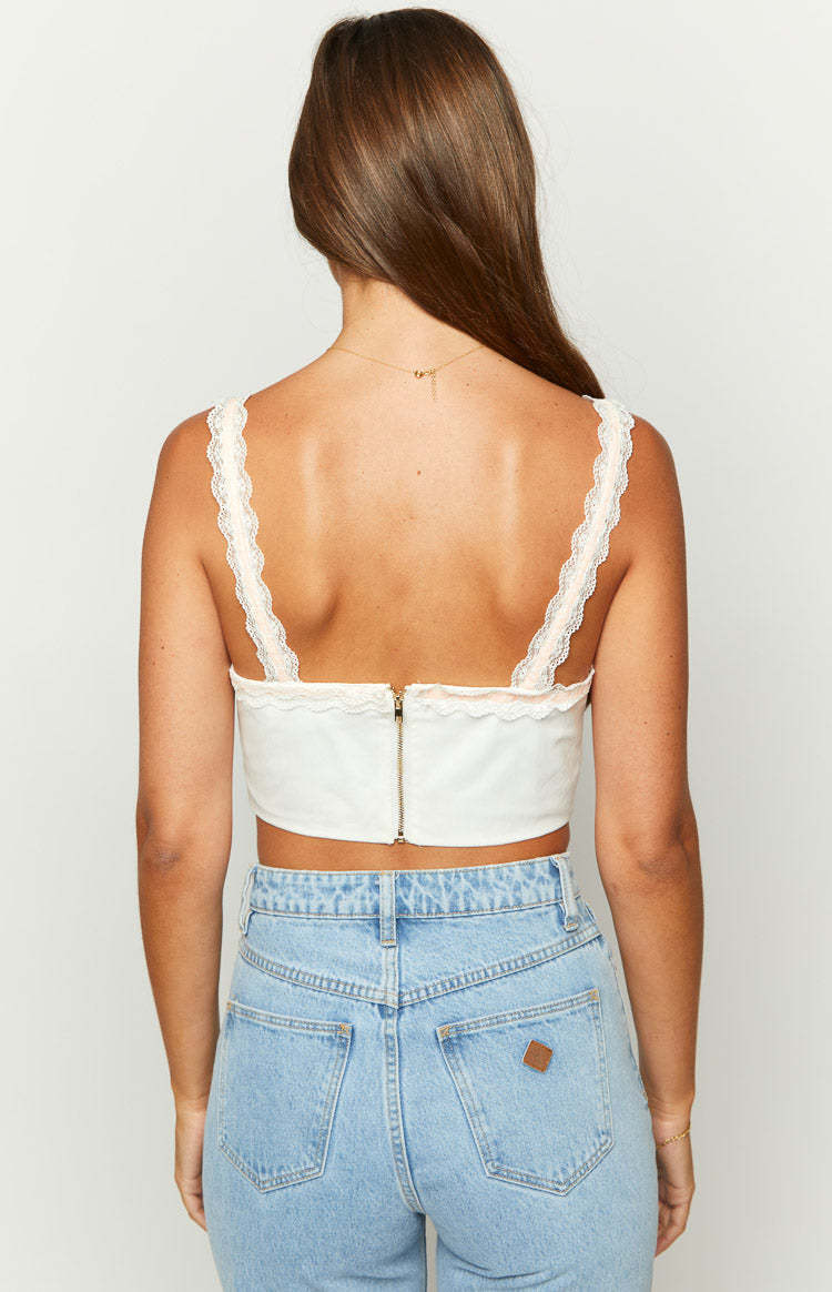 Kristin White Corset Top-Vavasi.All Rights Reserved.