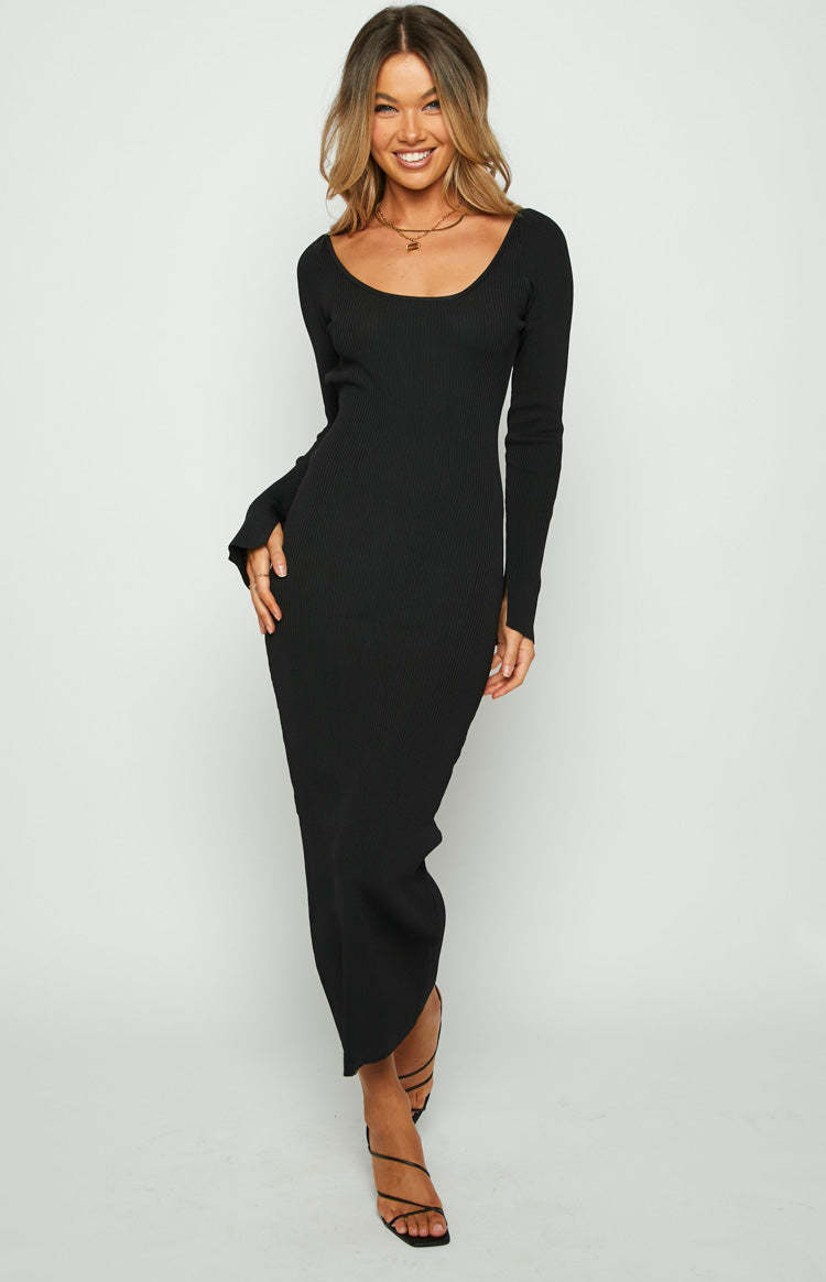 Kylie Black Maxi Dress-Vavasi.All Rights Reserved.