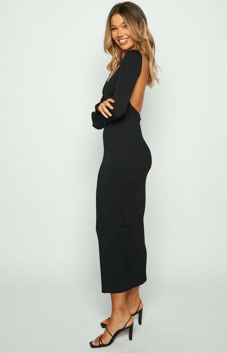 Kylie Black Maxi Dress-Vavasi.All Rights Reserved.