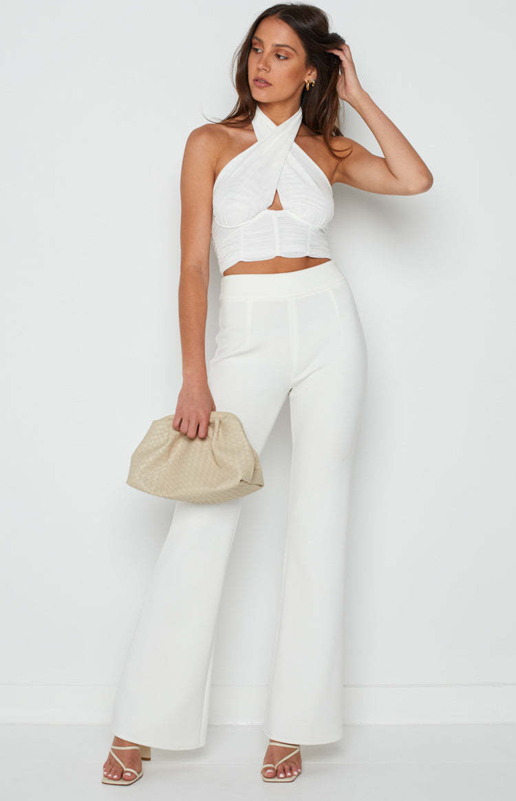 LA Dream White Crop Top-Vavasi.All Rights Reserved.