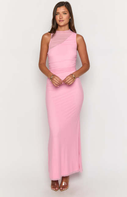 Luca Pink Maxi Dress-Vavasi.All Rights Reserved.