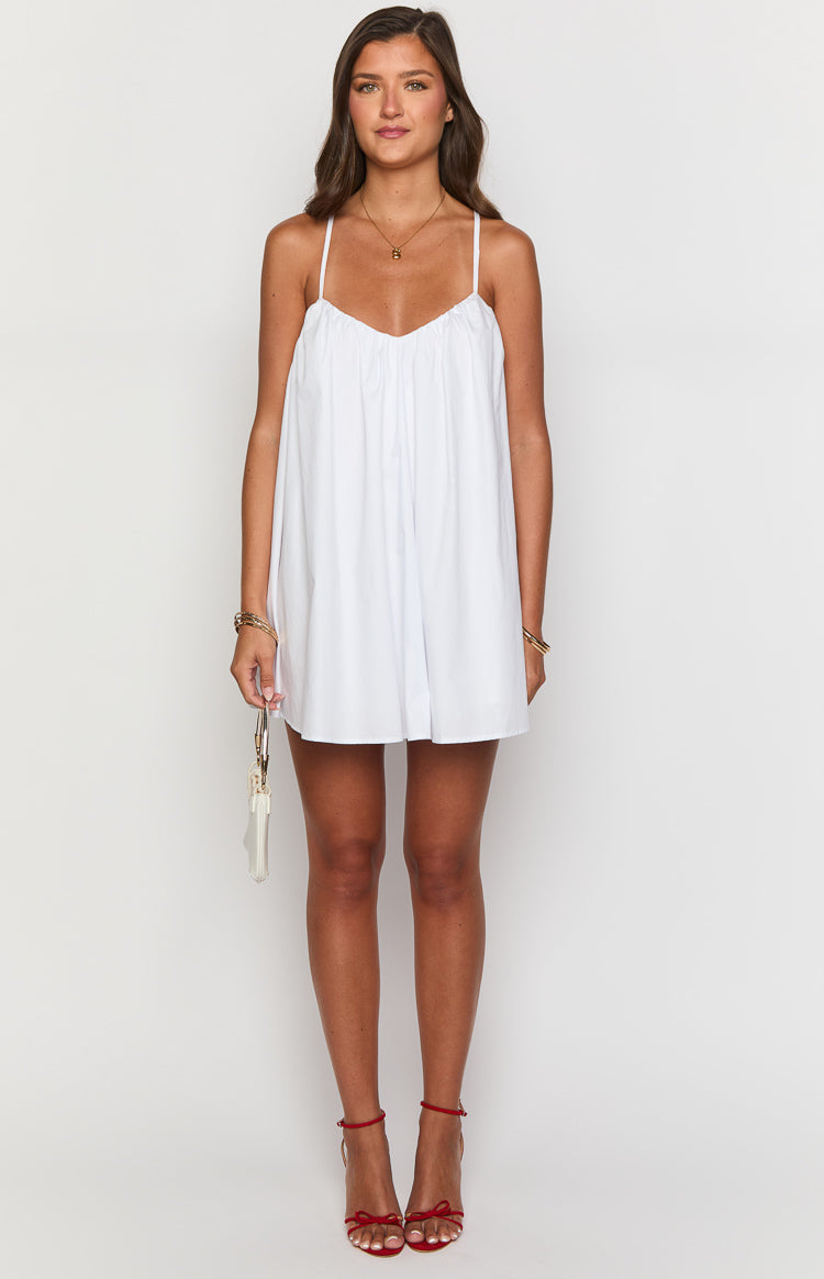 Lulu White Mini Dress-Vavasi.All Rights Reserved.