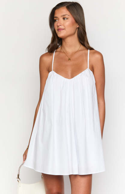 Lulu White Mini Dress-Vavasi.All Rights Reserved.