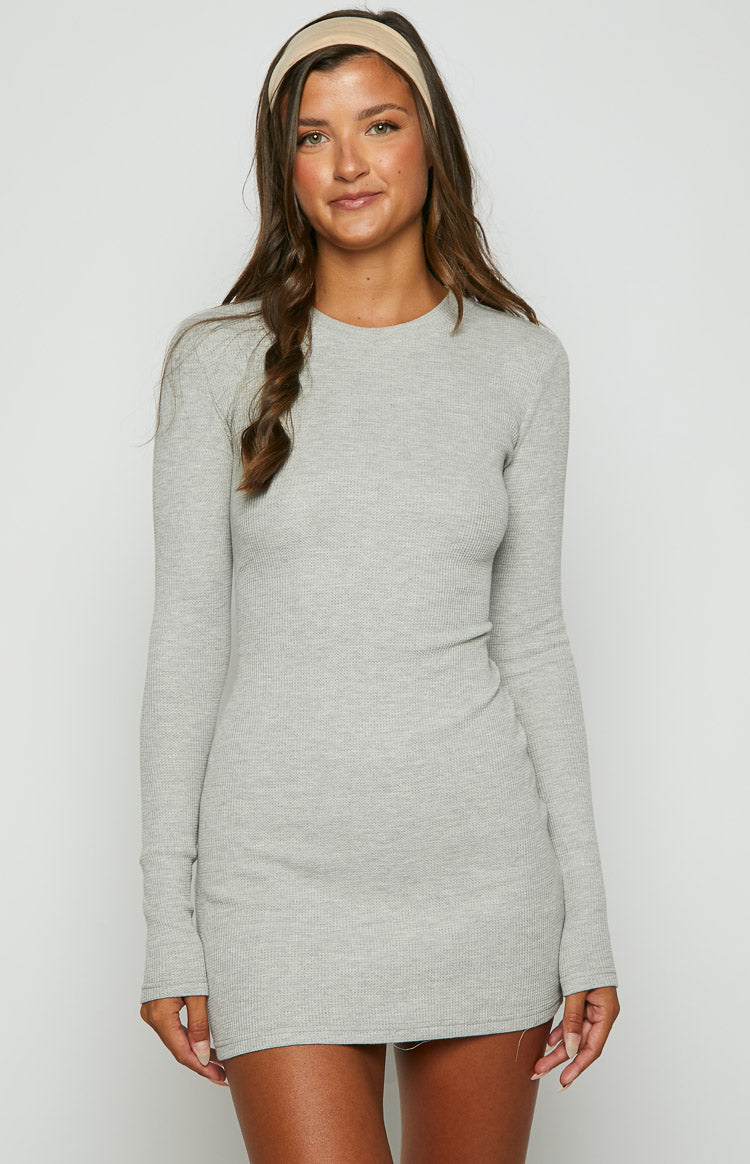 Lakin Grey Mini Dress-Vavasi.All Rights Reserved.