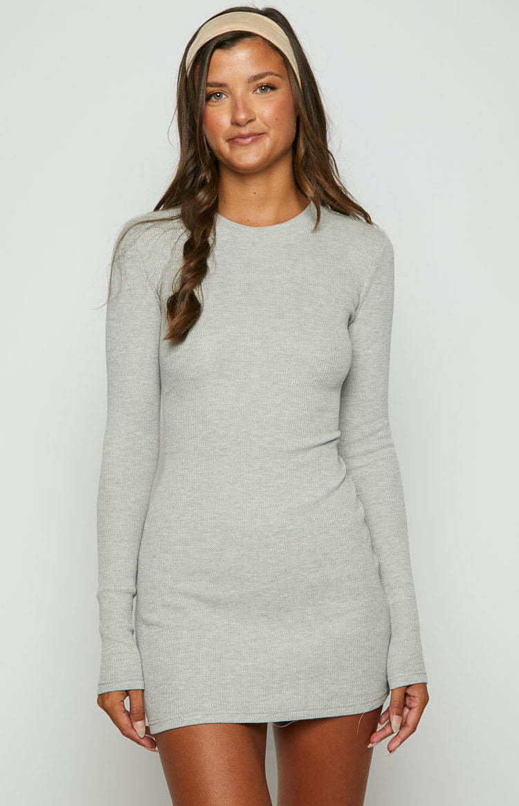 Lakin Grey Mini Dress-Vavasi.All Rights Reserved.