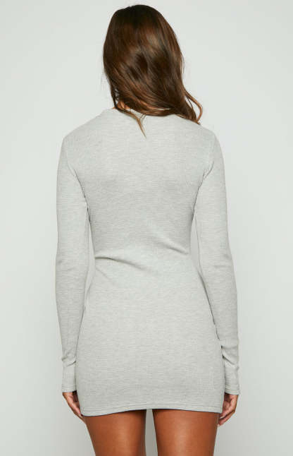 Lakin Grey Mini Dress-Vavasi.All Rights Reserved.