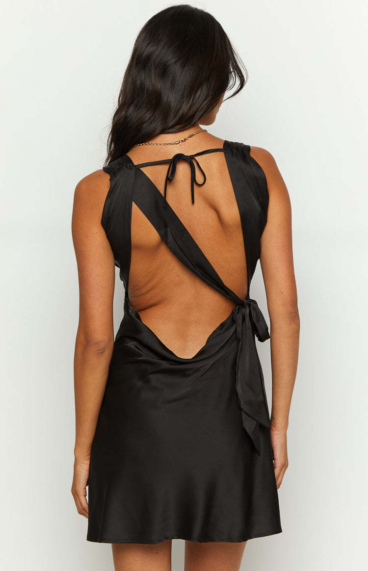 Lamira Black Mini Dress-Vavasi.All Rights Reserved.