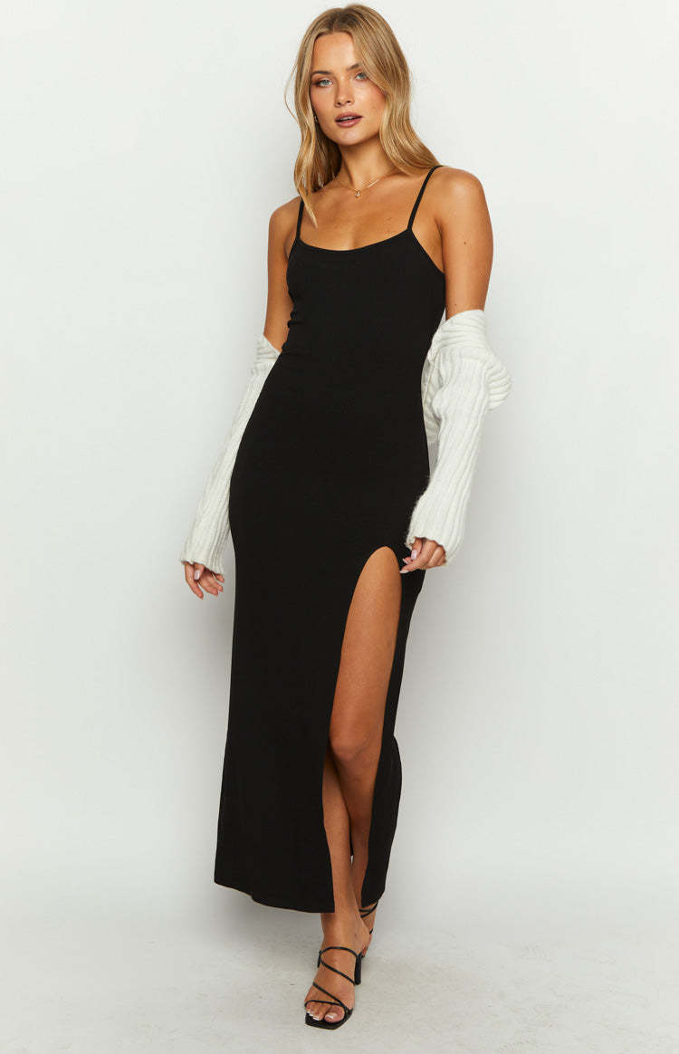 Lani Black Maxi Dress-Vavasi.All Rights Reserved.