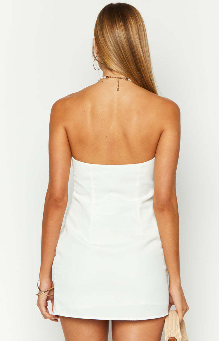 Lauren White Strapless Mini Dress-Vavasi.All Rights Reserved.
