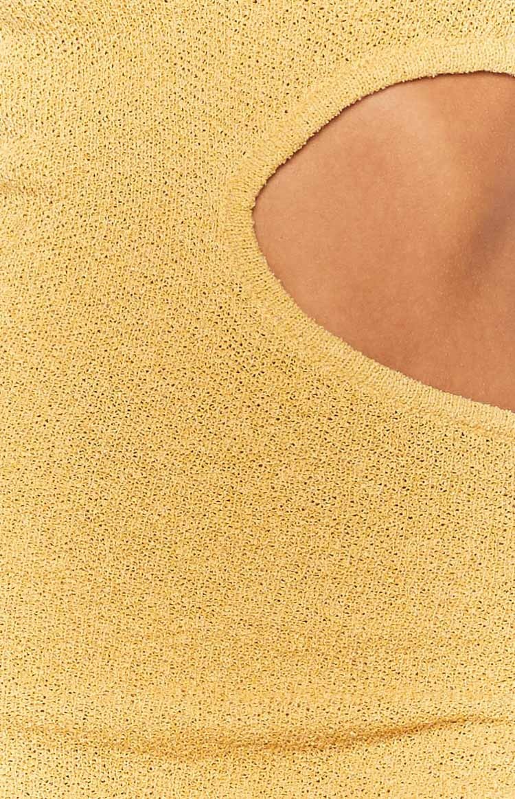 Laurynn Mustard Knit Mini Dress-Vavasi.All Rights Reserved.