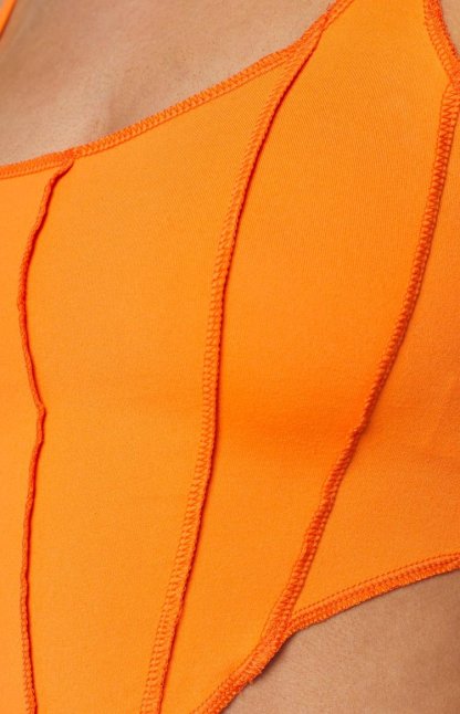 Lawley Corset Top Orange-Vavasi.All Rights Reserved.