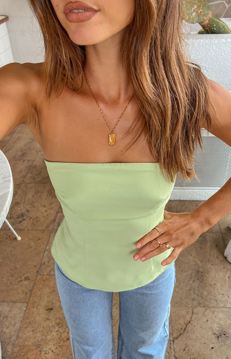 Layi Green Strapless Top-Vavasi.All Rights Reserved.
