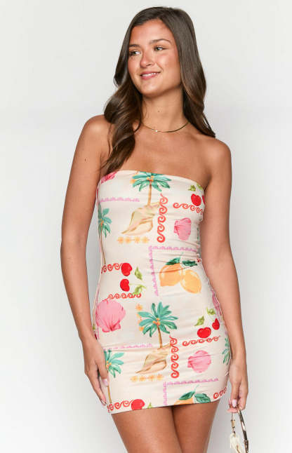 Lee Luxury Resort Strapless Mini Dress-Vavasi.All Rights Reserved.