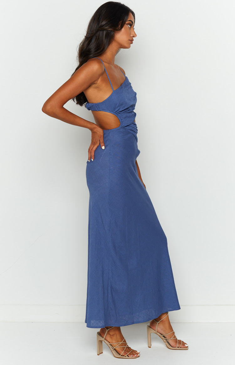 Lene Blue Maxi Dress-Vavasi.All Rights Reserved.