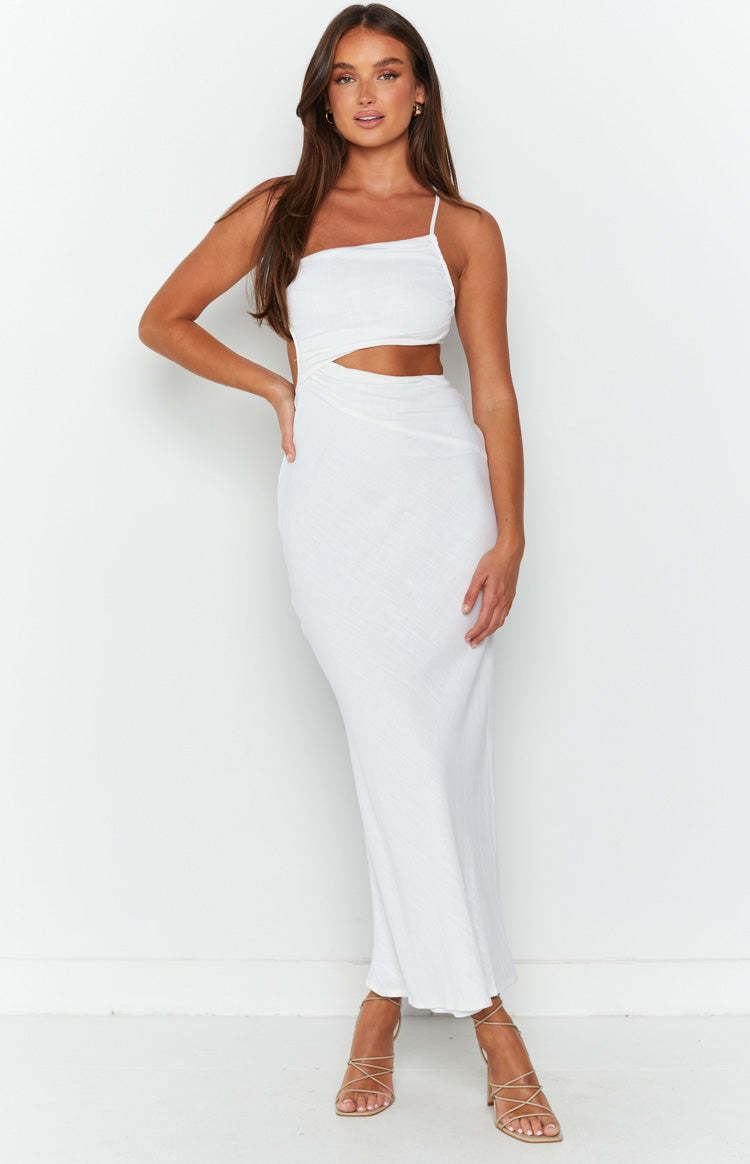 Lene White Maxi Dress-Vavasi.All Rights Reserved.
