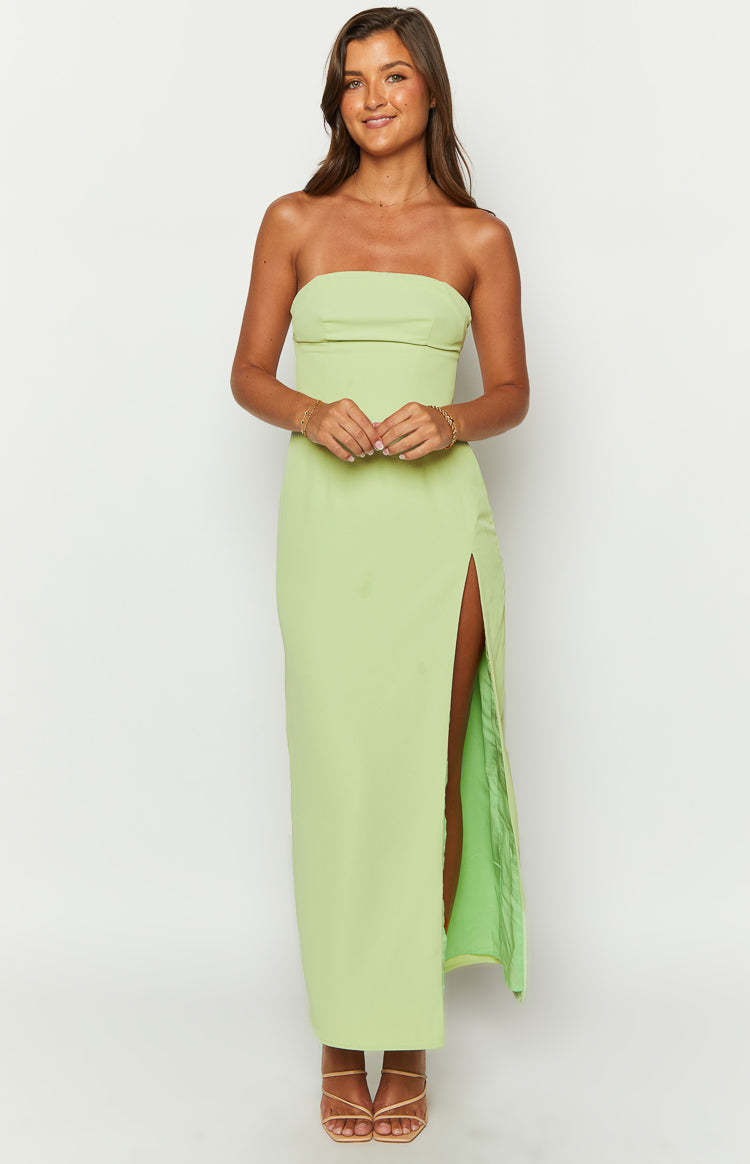 Lenora Green Strapless Maxi Dress-Vavasi.All Rights Reserved.