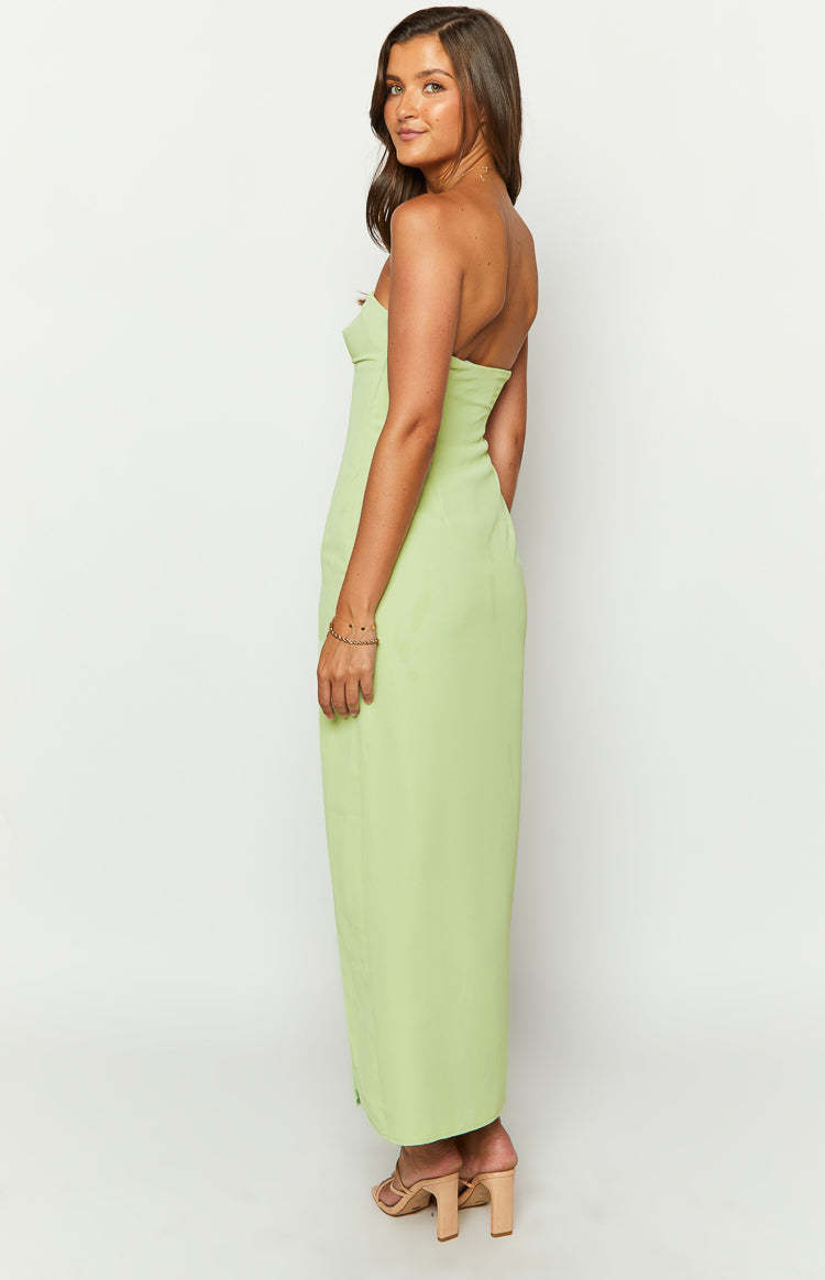 Lenora Green Strapless Maxi Dress-Vavasi.All Rights Reserved.