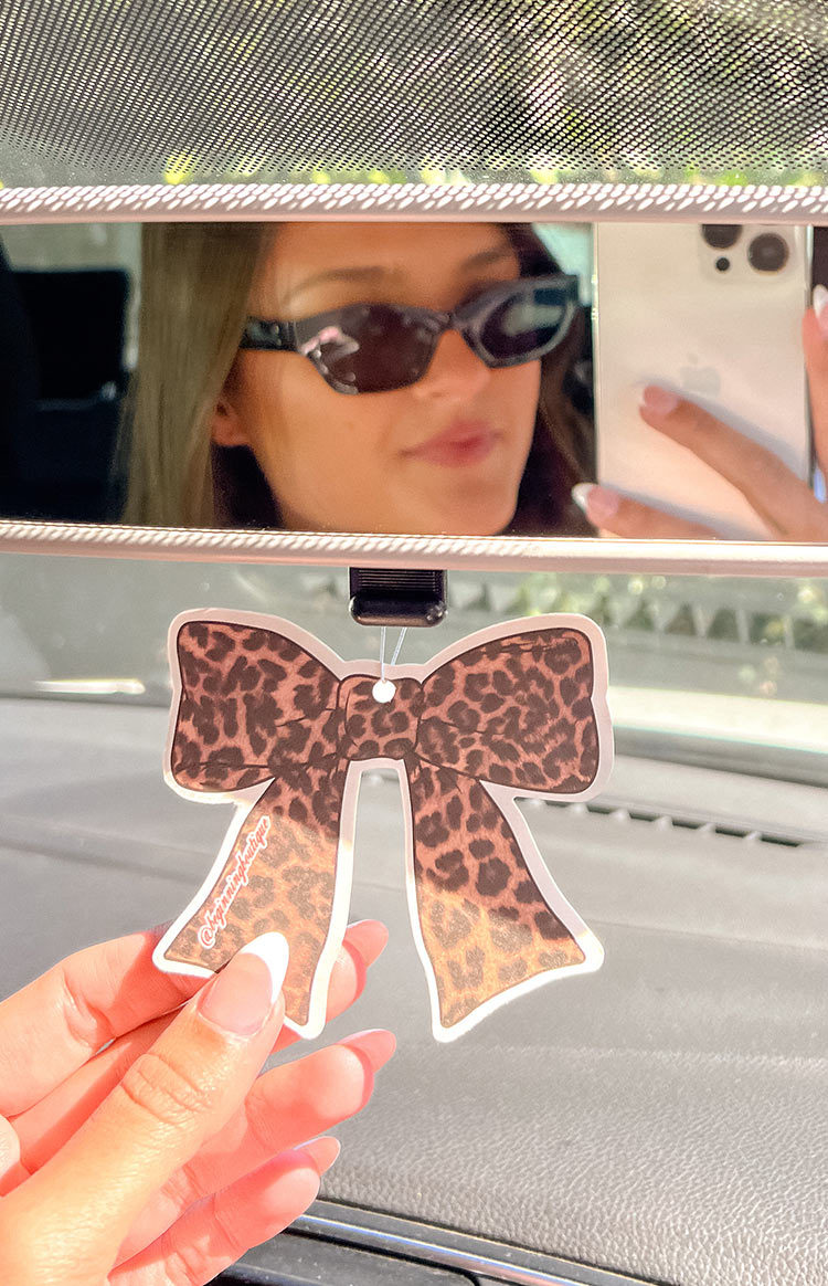 Leopard Print Bow Air Freshener-Vavasi.All Rights Reserved.