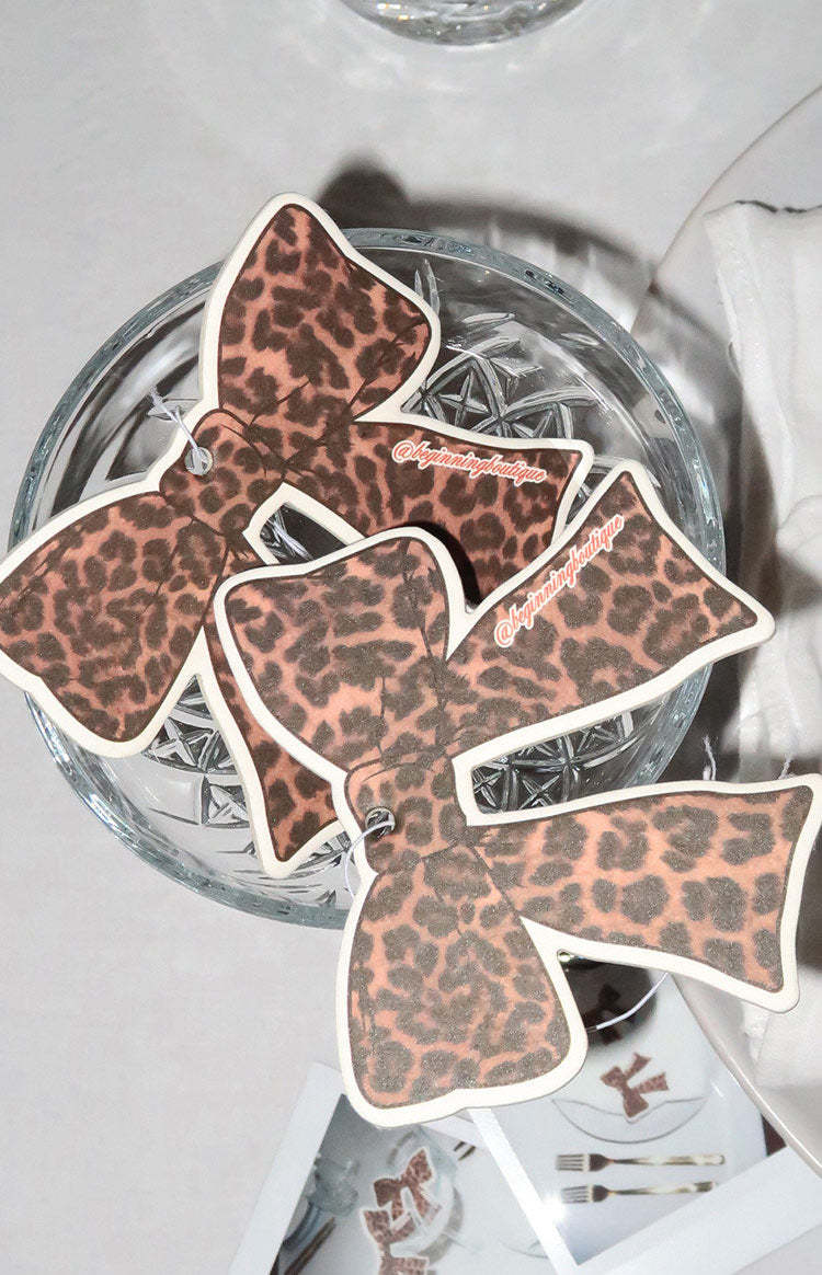 Leopard Print Bow Air Freshener-Vavasi.All Rights Reserved.