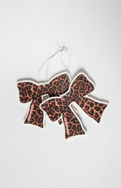 Leopard Print Bow Air Freshener-Vavasi.All Rights Reserved.