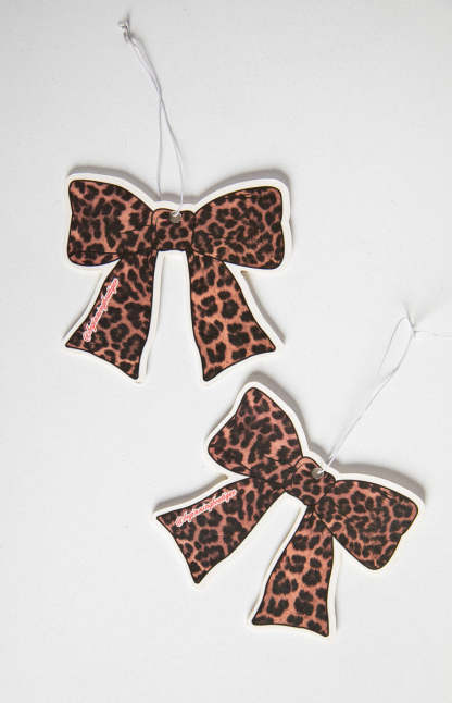 Leopard Print Bow Air Freshener-Vavasi.All Rights Reserved.