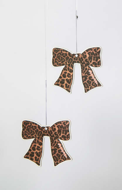 Leopard Print Bow Air Freshener-Vavasi.All Rights Reserved.