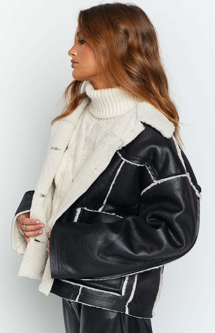 Lewis Black Fur Detail Jacket-Vavasi.All Rights Reserved.