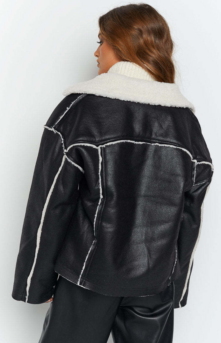 Lewis Black Fur Detail Jacket-Vavasi.All Rights Reserved.
