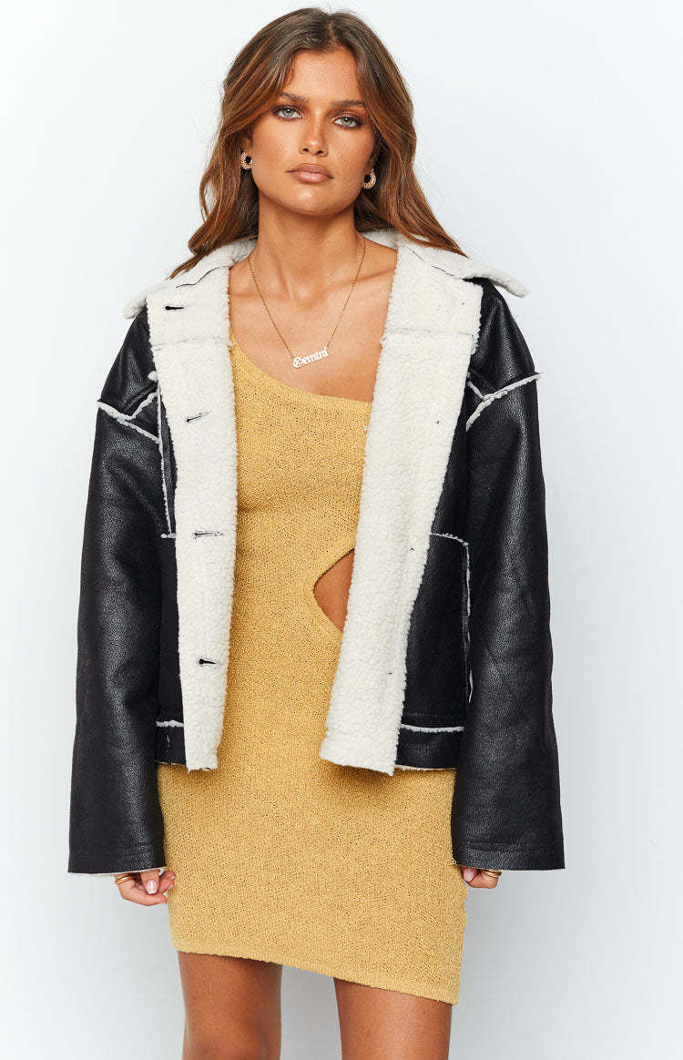 Lewis Black Fur Detail Jacket-Vavasi.All Rights Reserved.