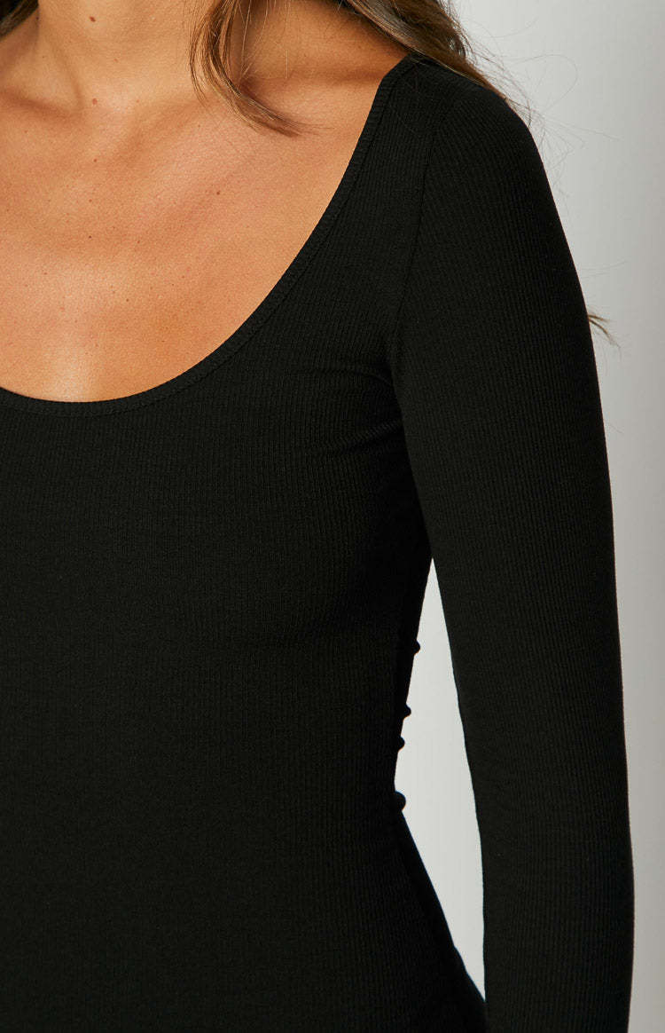 Lily Black Long Sleeve Maxi Dress-Vavasi.All Rights Reserved.