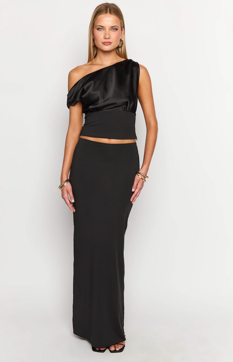 Linkin Black Maxi Skirt-Vavasi.All Rights Reserved.