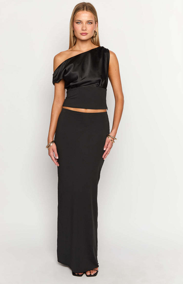 Linkin Black Maxi Skirt-Vavasi.All Rights Reserved.