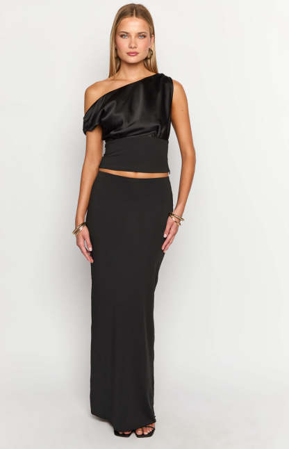 Linkin Black Maxi Skirt-Vavasi.All Rights Reserved.