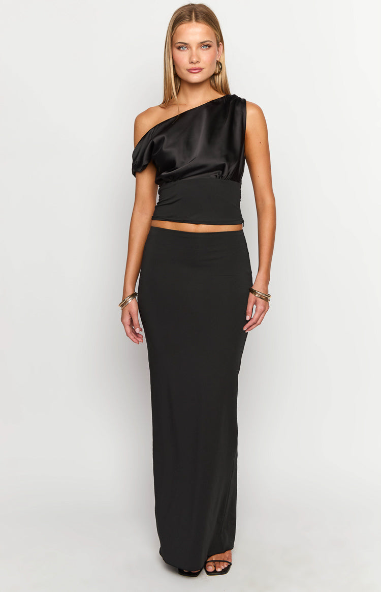 Linkin Black Maxi Skirt-Vavasi.All Rights Reserved.