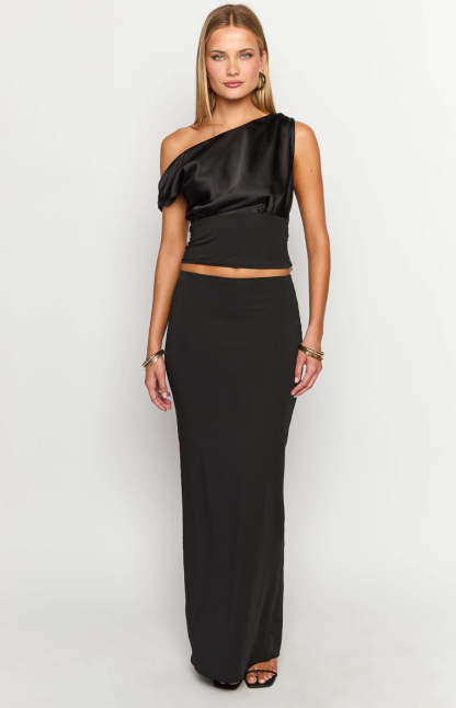 Linkin Black Maxi Skirt-Vavasi.All Rights Reserved.