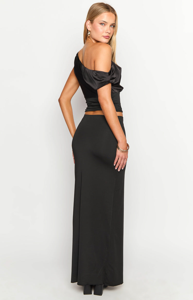 Linkin Black Maxi Skirt-Vavasi.All Rights Reserved.