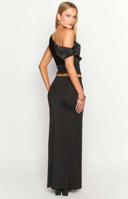 Linkin Black Maxi Skirt-Vavasi.All Rights Reserved.