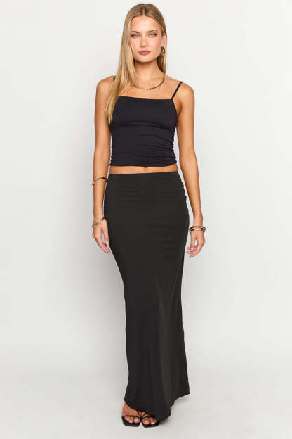 Linkin Black Maxi Skirt-Vavasi.All Rights Reserved.