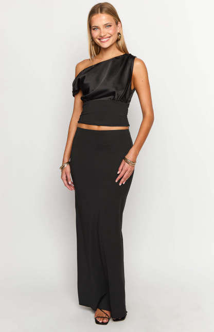 Linkin Black Off The Shoulder Crop Top-Vavasi.All Rights Reserved.