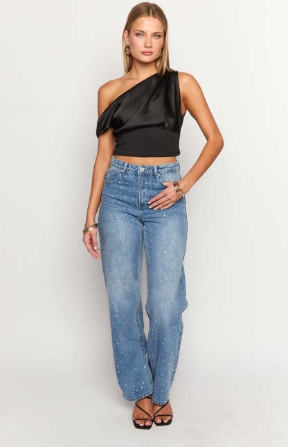 Linkin Black Off The Shoulder Crop Top-Vavasi.All Rights Reserved.