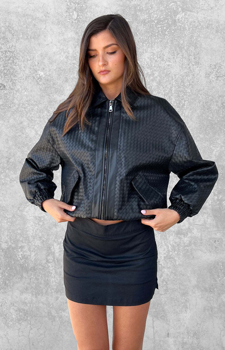 Lioness Kenny Onyx Bomber Jacket-Vavasi.All Rights Reserved.