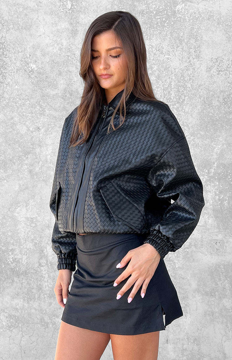 Lioness Kenny Onyx Bomber Jacket-Vavasi.All Rights Reserved.