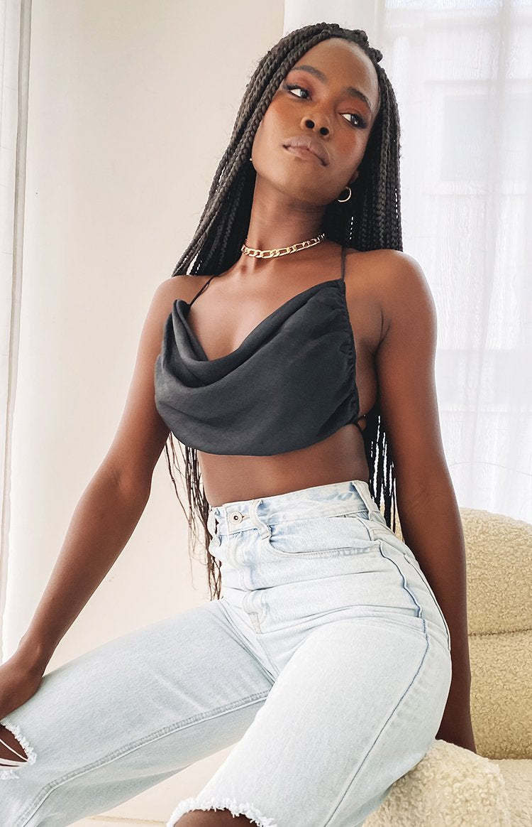 Lioness Born To Be Wild Crop Top Black-Vavasi.All Rights Reserved.