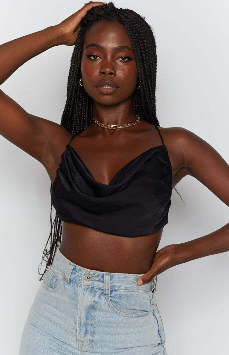 Lioness Born To Be Wild Crop Top Black-Vavasi.All Rights Reserved.